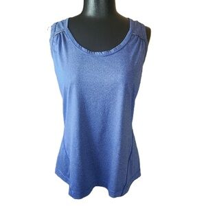Athleta Blue Sleeveless Scoop Neck Tank Top Large